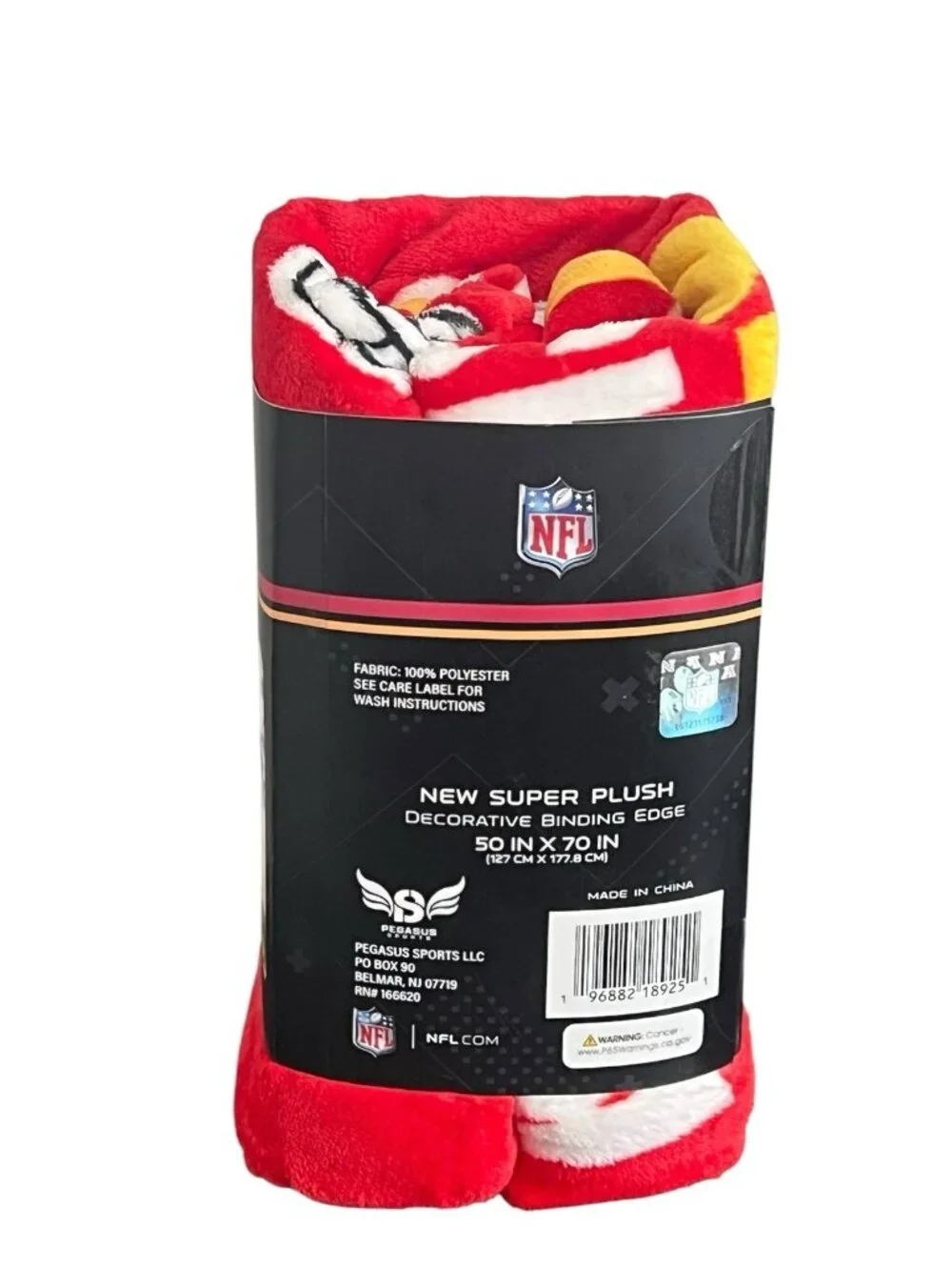 Pegasus Kansas City Chiefs Ultra Soft Tailgate Throw Blanket 50x70 Super Plush
